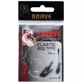 Амортизуюча гума Brave Elastic Rig Hard 8cm Black (4шт/уп), Размотка: 8см, Выберите цвет: чорний, фото 